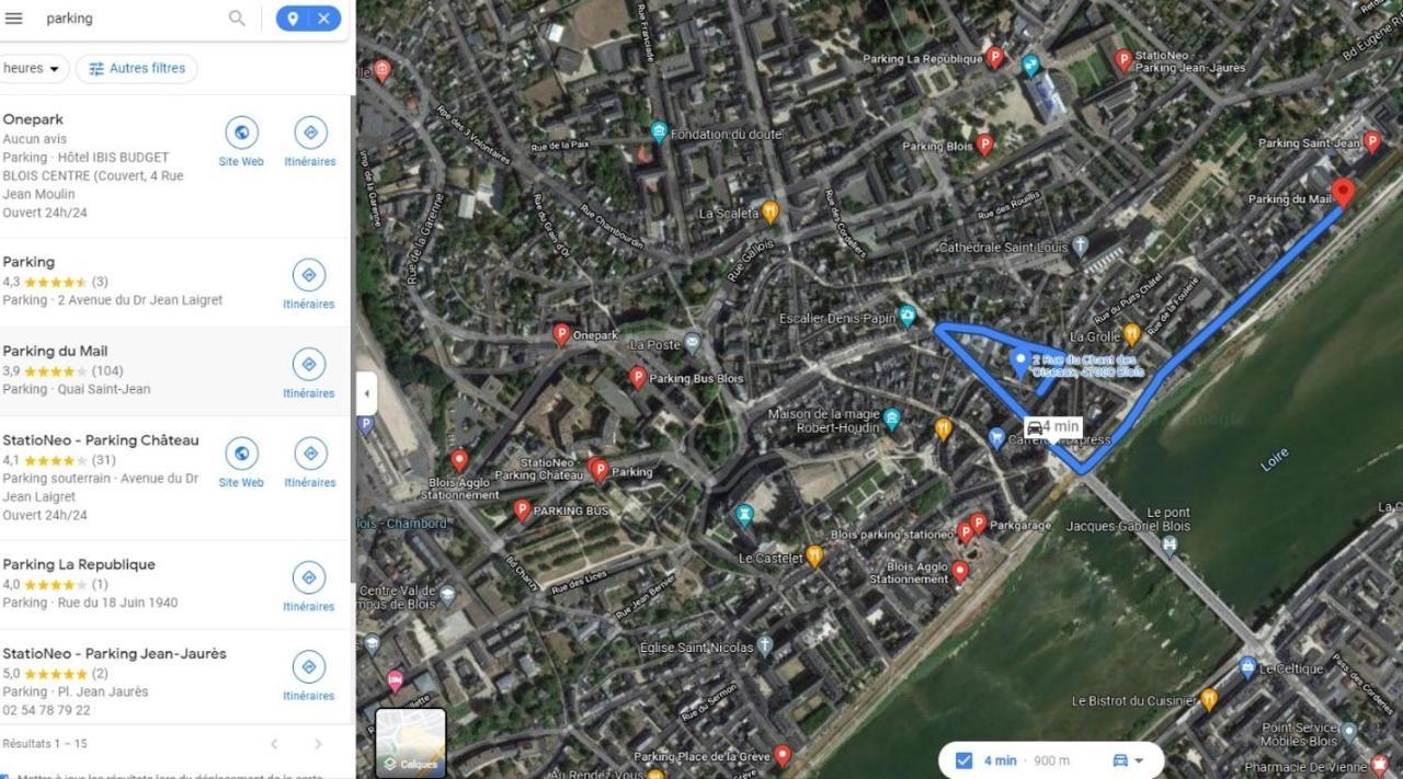 Appart Cosy Hypercentre Blois 5Mn Chateau Parking Voiture Velos Eksteriør bilde